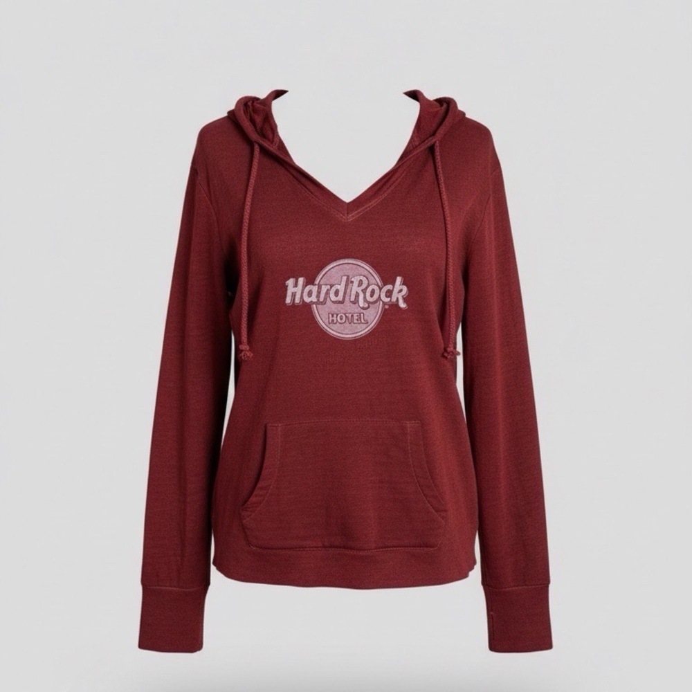 Hard Rock Hotel Riviera Maya Lightweight Hoodie Maroon